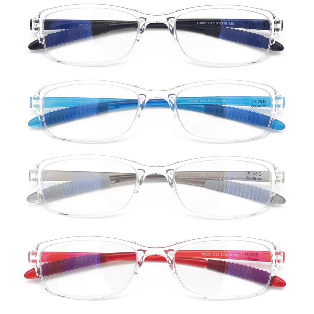 Photo 1 of Mcoorn Computer Blue Light Blocking Reading Glasses(Flexible and Lightweight) UV Protection Readers Anti Eyestrain for Women Men (Clear, 1.5)