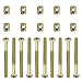 TOVOT Hex Socket Head Cap Screws Bolts Furniture Bolt w Threaded M 6 x 65 MM Barrel Nuts Cross Dowel Slotted Furniture Nut for Beds Crib Chairs