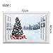 Highpot 3D Fake Windows Wall Stickers Removable Faux Windows Wall Decal Christmas Wall Sticker (B)