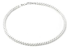 Topwholesalejewel White Pearl Single Row Strand Necklace