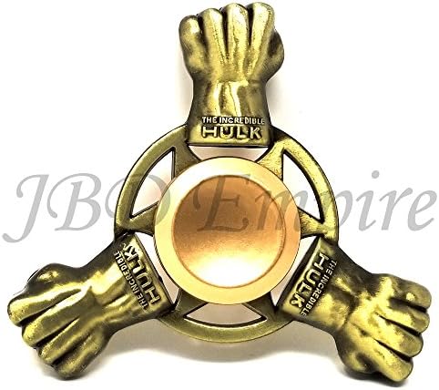 JBD The Hulk Gold Fist , Anti-Anxiety Fidget Spinner Toy Helps Focusings EDC Focus Toy for Kids &amp; Adults - Stress Reducer Reliever ADHD Anxiety and Boredom