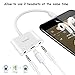 Excellenter Compatible Splitter & Adapter Replacement for IP X / 8/8 Plus / 7/7 Plus, 3.5 mm Aux Audio Headphone Jack Adapter Dual 8 Pin Music Charge Cable Charger Connector