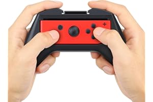 Aivalas Joycon Controller Grips for Nintendo Switch, Nintendo Switch Controller Holder, Comfort Grips Kit with Ergonomic Design, Wear-Resistant(2 Packs Black)