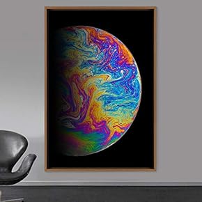 signwin Framed Canvas Wall Art Planet Astronomy &...