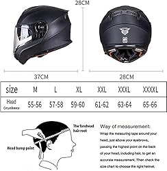 Bluetooth Flip Up Motorcycle Helmet for Women and