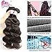 Beauty Forever Hair 3 Bundles Brazilian Virgin Hair Body Wave with 4x4 Middle Part Lace Closure, 100% Unprocessed Human Hair Weave Extensions Nature Color (10 12 14+10)