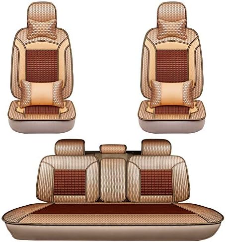 Lixiong カーシート クッション夏用 通気性 クールパッド クロス織り ジッパーデザイン 竹製