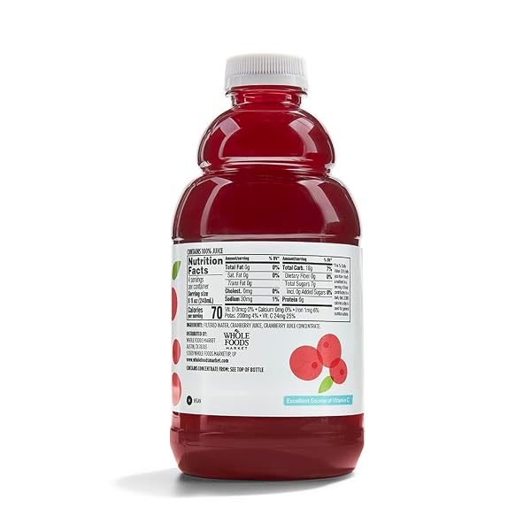 365 BY WHOLE FOODS MARKET, 100% CRANBERRY JUICE, 32 FL OZ
