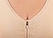 Sheqi Women's Front Zipper Closure Sports Bra Wireless Workout Gym Bras with Breathable Pads