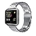 TBFUNNY Fitbit Blaze Band, Replacement Stainless Steel Band Strap Only for Fit bit Blaze Smart Fitness Watch (Match Link Removal Tool), Silver