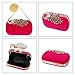 BMC Womens Elegant Rhinestone Peacock Clasp Velvet Cocktail Evening Handbag-PINK