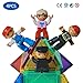 Magblock Magnetic Community Figures Set of 4 - Toy People Magnetic Tiles Expansion Pack for Police,Worker, Nurse, Fireman for Educational STEM Toddler Toys Add on Sets for Magnetic Blocks
