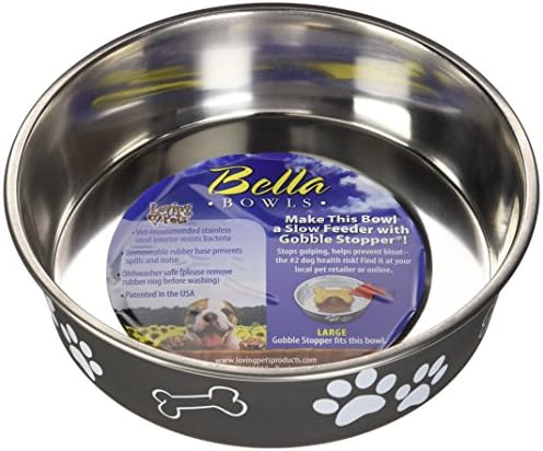 Loving Pets 7406 Bella Bowl for Dogs, Large, Espresso