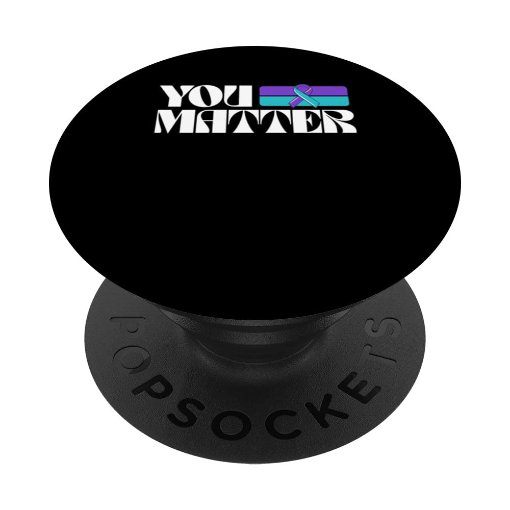 You Matter Suicide Prevention Awareness Ribbon Mental Health PopSockets Swappable PopGrip