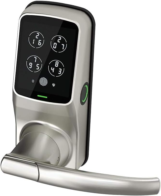 Lockly Secure Pro Latch Edition Bluetooth Fingerprint WiFi Keyless Entry Smart Door Lock