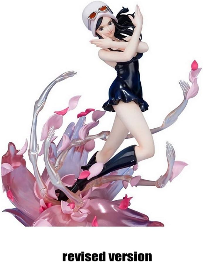 Yingjianjun One Piece Nico Robin Colorful Hanabatake PVC Toy Statue 6.1 Inches Tall