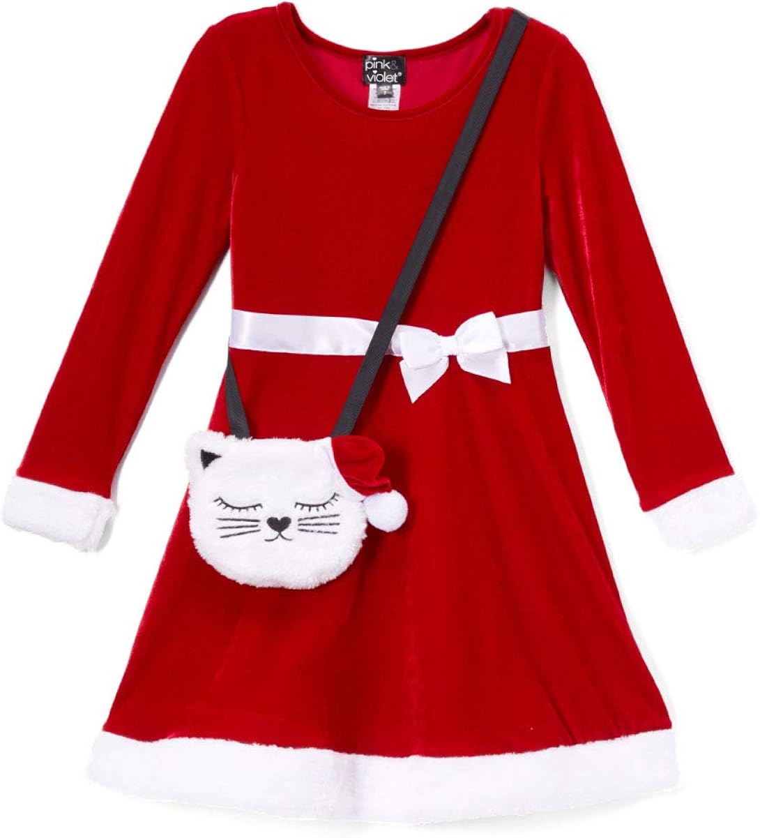 pink and violet christmas dress