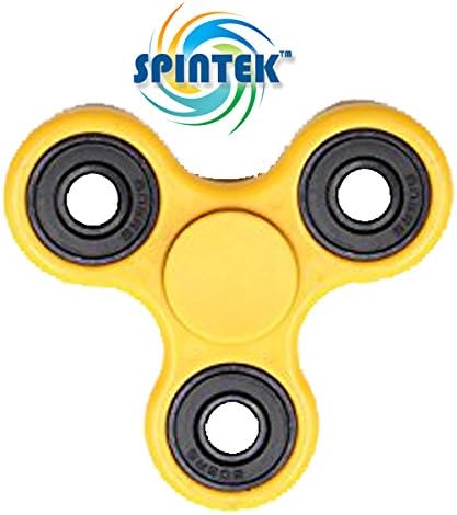 Spintek Fidget Spinner Toy Hand Spinner Best Stress Reducer Boredom Anti Anxiety ADD, ADHD, Autism Adult Children Kids 360 Spinner Helps Focusing Fidget Toys Focus (Yellow)
