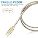 iPhone Charger, 3Pack(1M/2M/3M) Lightning Charging Cable, Multi Safety Defense, Nylon Braided, Ultra Durable, for iPhone 8/8 Plus/7/7 Plus/6/6 Plus/5s,iPod,iPad (Gold)