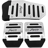 SZSS-CAR 3pcs Nonslip Car Pedal Pads Auto Sports Gas Fuel Petrol Clutch Brake Pad Cover Foot Pedals Rest Plate Kits For Honda,Toyota, VW, Mazada,Porsche, Lexus,Renault.