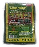 Yard Tarp with Drawstring-Poly Rope in Hem- Multi-Purpose Cover (8.2x8.2)