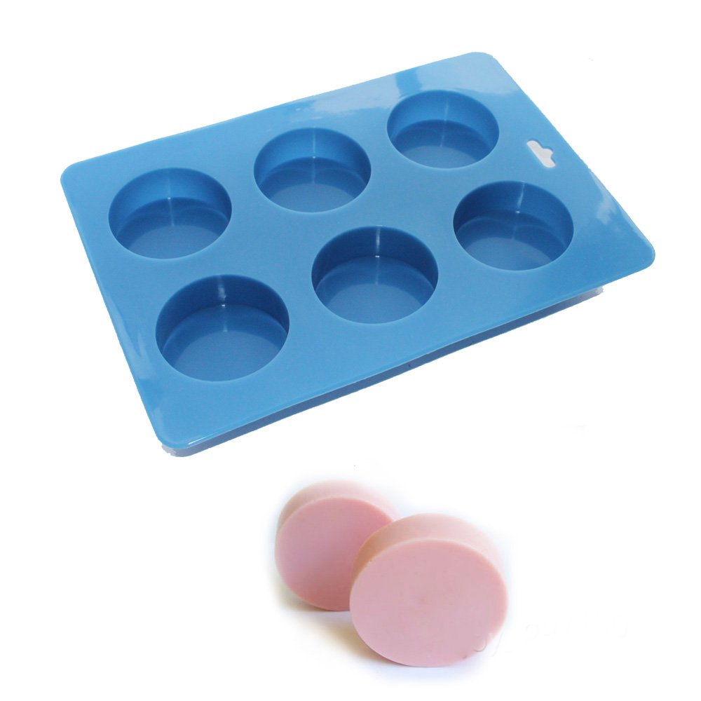 XHaibei Round Guest Basic Soap Bar Silicone Mold Dia. 2...Mold