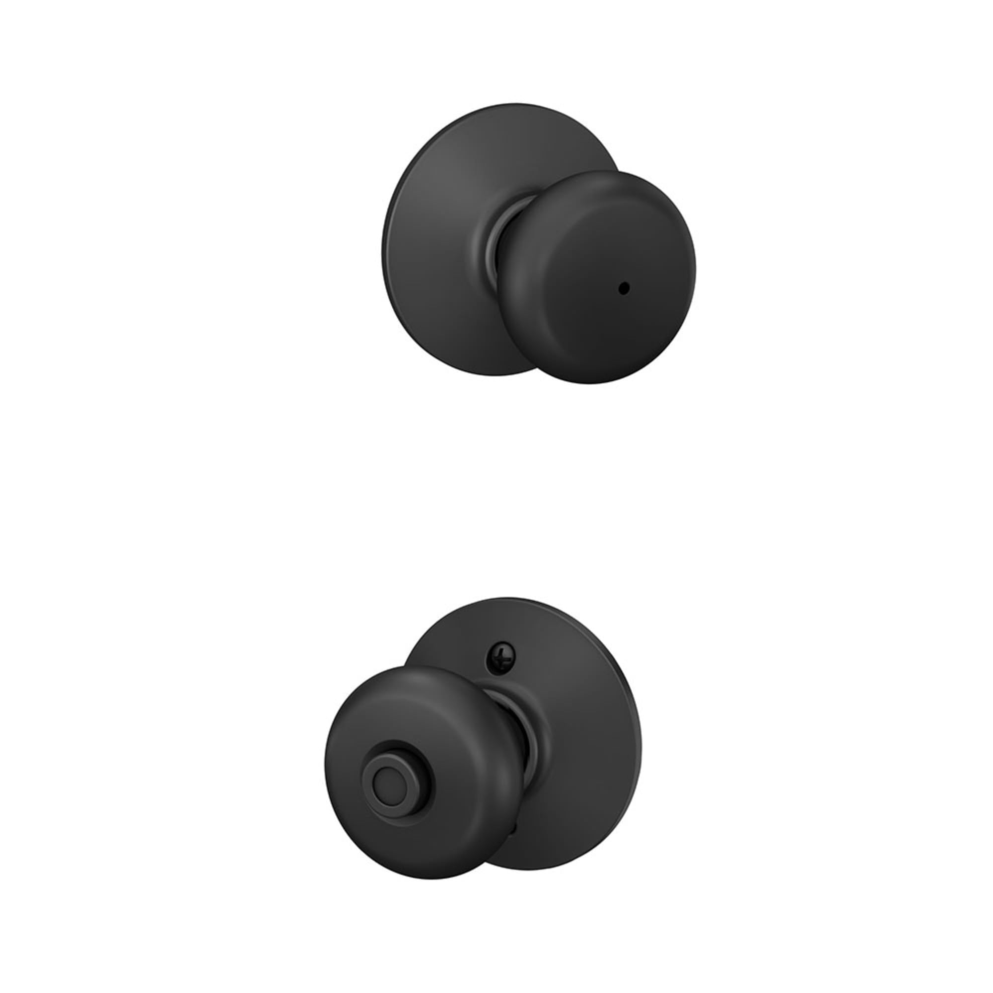 Photo 1 of 
Schlage F40 PLY 622 Plymouth Door Knob, Bed & Bath Privacy Lock, Matte Black
