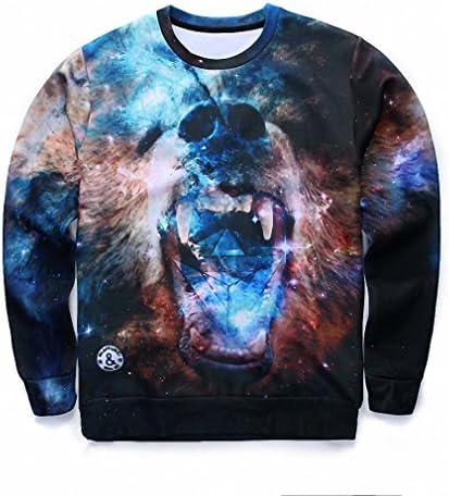 Crochi 3D Tie Dye Skull Printed Sweatshirt Men Hip Hop Fashion Harajuku Mens Hoodies and Sweatshirts Homme Graphic Sudaderas Hombre g8021 S