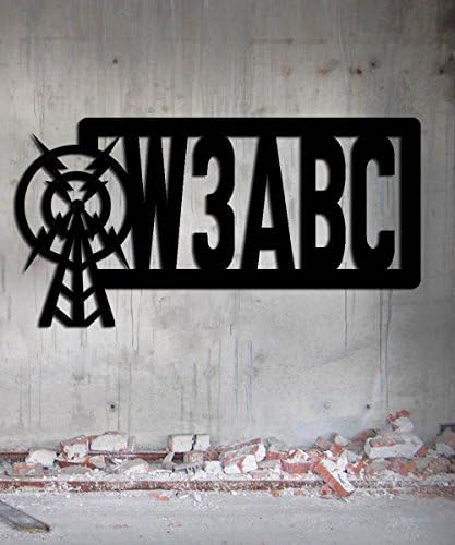 Ham Radio - Amateur Radio - Custom Metal Sign Call Letters 22"x11.5"- Metal Wall Art Hand Made USA