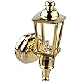 Wonham Dolls House Miniature 1:12 Lighting Led Battery Light Brass Outdoor Lantern Lamp