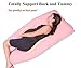 Meiz Pregnancy Pillow U Shaped, Pregnancy Body Pillow for Pregnant Women with Pregnancy Pillow Cotton Cover, Blue & Pink