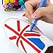 Acrylic Paint Pens for Rocks Painting, Glass, Metal, Canvas, Easter Egg, Halloween Pumpkin, Wood, Ceramic, Fabric, Photo Album, DIY Craft Supplies, Acrylic Paint Marker Pens Set of 12 Colors