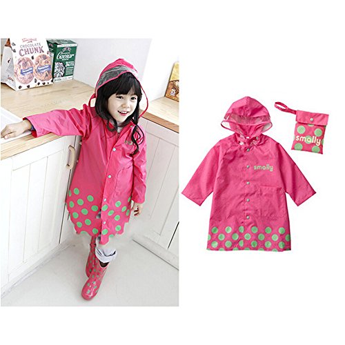 Cartoon Waterproof Children's Raincoat (M, Pink)