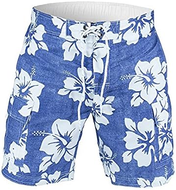 US Apparel Men's Beach Patrol Hibiscus Swim Trunks