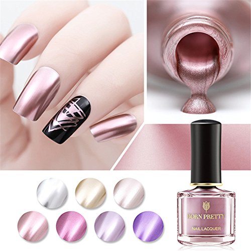 BORN PRETTY Mirror Nail Polish Metallic Luster Series Rose Gold Nail