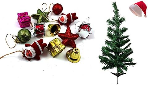 Masti Zone 5 Feet Artificial Xmas Tree Christmas with 48 Pcs Tree Decoration Hanging Ornaments