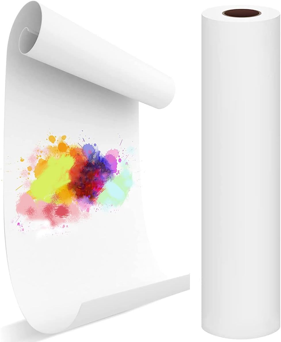 LANYOTA Drawing Paper Roll 44cm x 15m White Recycled Art Paper