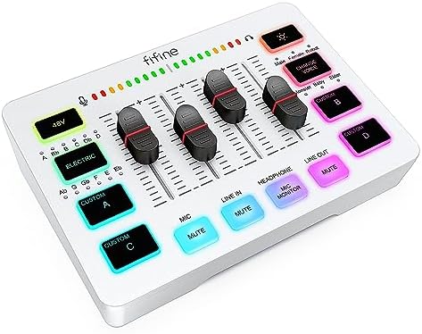 Audio Mixer Ps4 And Discord Audio FIFINE Audio Mixer, Gaming