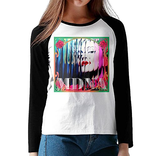 Madonna Mdna Womens Baseball Shirts Raglan Long Sleeve Graphic T Shirts