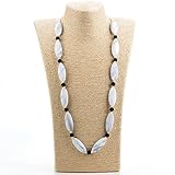 lofca Silicone Baby Teething Necklace for Mom and Baby -Teether Toy-100% BPA Free (Marble)