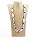 Lofca Silicone Teetning Necklace for Mom to Wear-Great Baby Teething Toys-100% BPA Free Chew Beads-Nursing Necklace for Soothing Pain Relief-'Rita'（Marble）