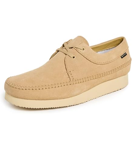 Clarks Originals Weaver Mustard Moc-Toe Lace-Up Size 10.5 M Clarks Weaver 26169439 Mens Yellow Suede Oxfords & Lace Ups  main image 3