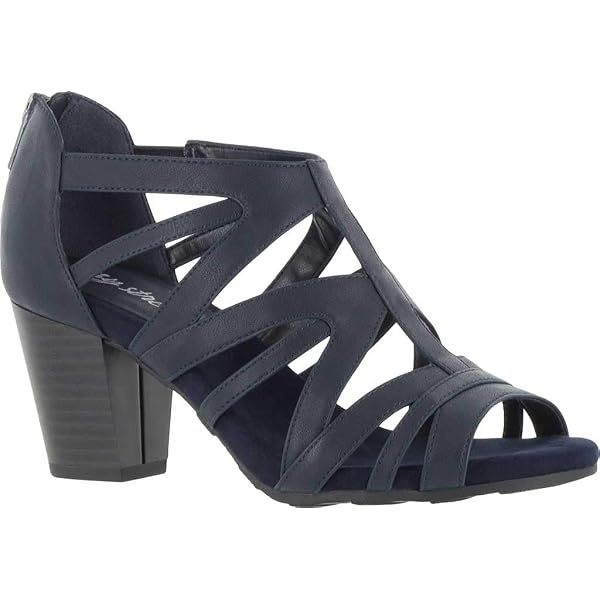 navy blue strappy dress sandals Nina Women's Benarda Ankle Strap Sandal - White - Sandal heels