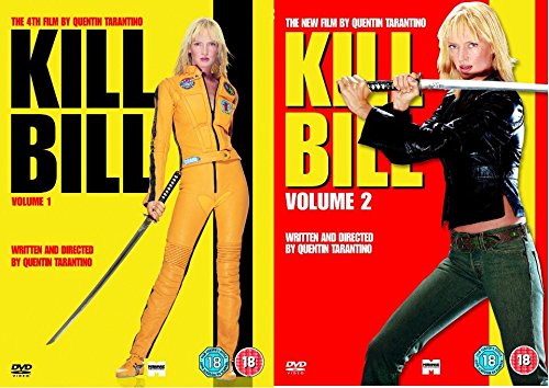 Quentin Tarantino's Kill Bill Volume 1 + Kill Bill Volume 2 Complete (2 Discs) DVD Martial Arts Collection + Extras