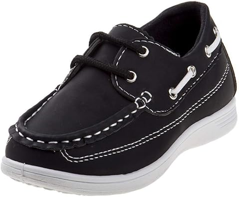 kids black boat shoes
