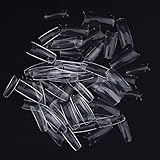 Makartt 500pcs Clear Color French Acrylic Europe Style False Nails fake Tips 10 Sizes for Nail Salons and DIY Nail Art at home (Clear)