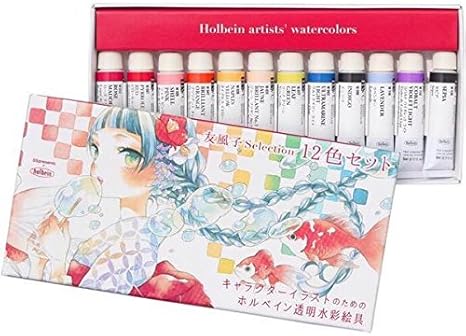 Amazon ホルベイン 友風子 透明水彩絵具12色セット 絵具 通販