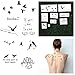Tattify Quote Temporary Tattoos - Bird is the Word (Complete Set of 18 Tattoos - 2 of each Style) - Individual Styles Available - Fashionable Temporary Tattoos
