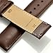 Gear S2 Classic Watch Band, Wollpo Premium Leather Bands with Bukle Spring Bar Replacement Watch Band for Samsung Gear S2 Classic Smartwatch (Leather, Brown)