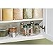 mDesign Plastic Lazy Susan Turntable Food Storage Container for Cabinets, Pantry, Refrigerator, Countertops - Spinning Organizer for Spices, Condiments, Baking Supplies - 9